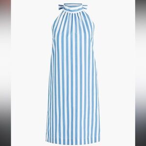 NWT J.Crew Factory Tie Neck Cotton Mini Shift Dress